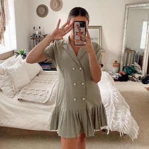 Vintage Double Breasted Mini Dress